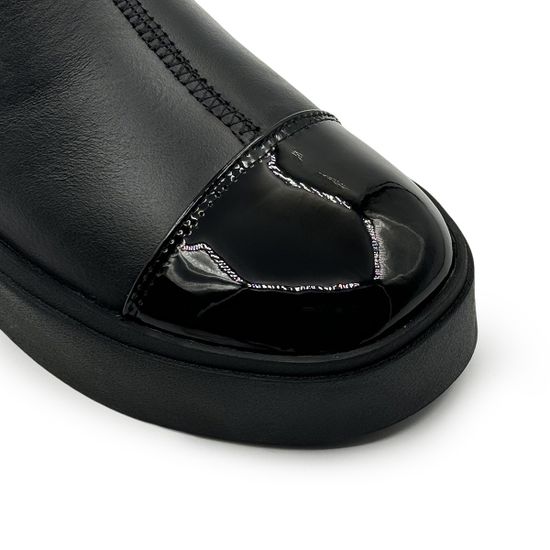 Ботинки высокие TUFFONI черные кожа/лак на меху - фото 6, 2424048PF TUF NERO