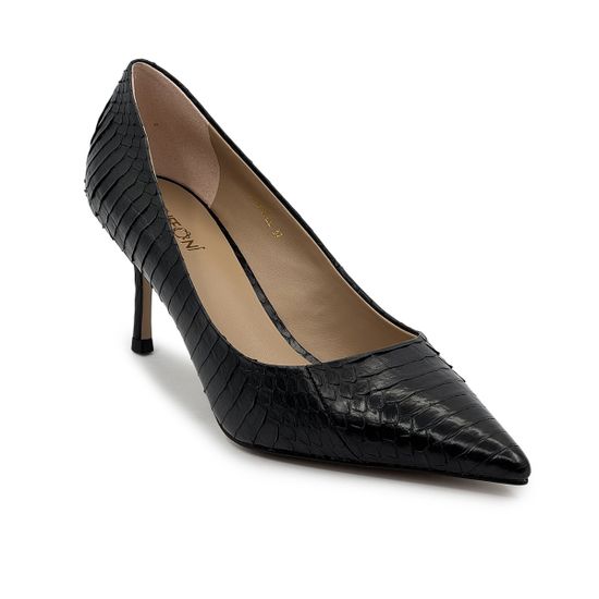 Туфли женские TUFFONI кожаные "питон" черные - фото 2, 1024039LL TUF NERO