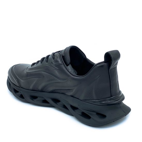 Кроссовки Marcelo Lopez черные кожаные демисезонные - фото 3, 