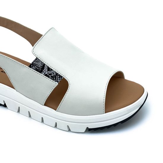 Босоножки Donna Soft белые кожаные - фото 6, 