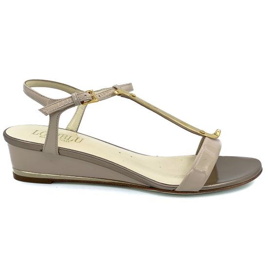 Босоножки Loriblu серые из лакированной кожи - фото 1, 