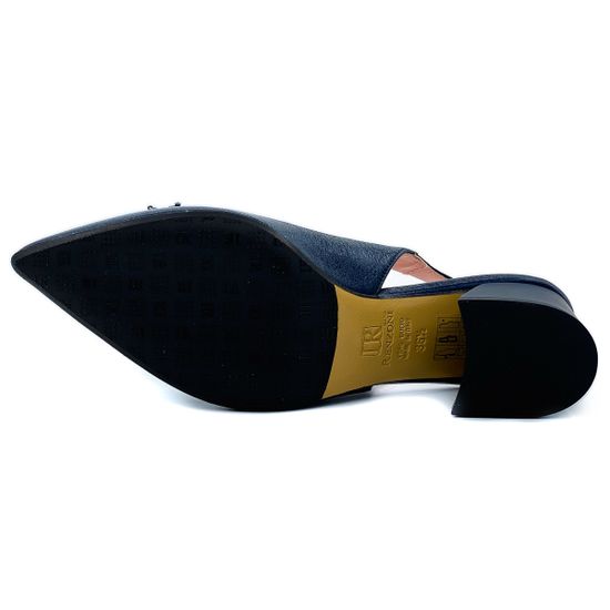 Туфли Ilasio Renzoni с открытой пяткой темно-синие - фото 4, 