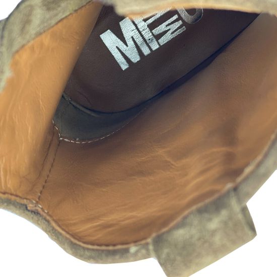 Ботинки казаки MIMMU коричневые замшевые демисезонные - фото 7, M702M14 MIM SESAMO