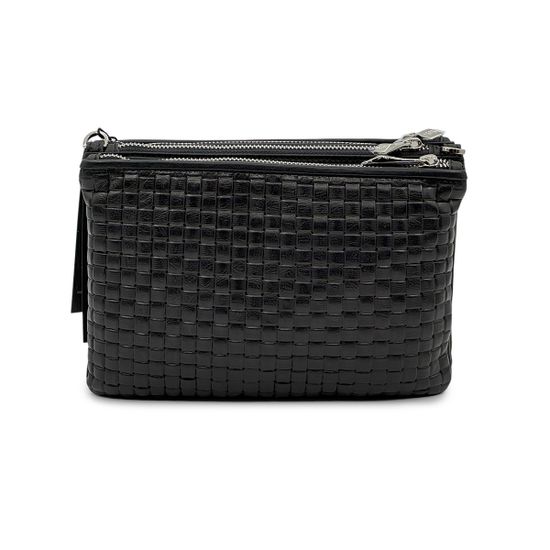 Клатч Renato Angi черный кожаный плетенный - фото 3, 3403417 RA NERO