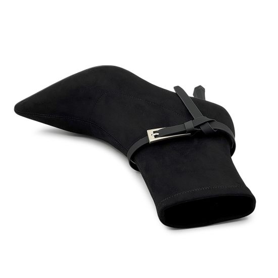 Ботильоны TUFFONI черные текстиль/кожа стрейч демисезонные - фото 5, 1425014TVL TUF NERO