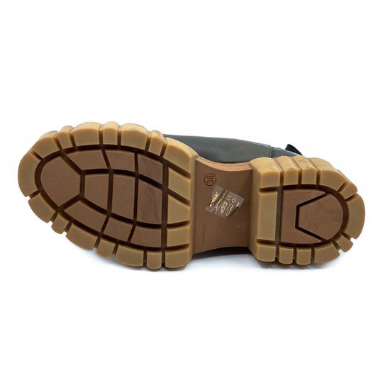 Ботинки Mimmu зеленые кожаные демисезонные - фото 4, E502E1 MIM VERDE