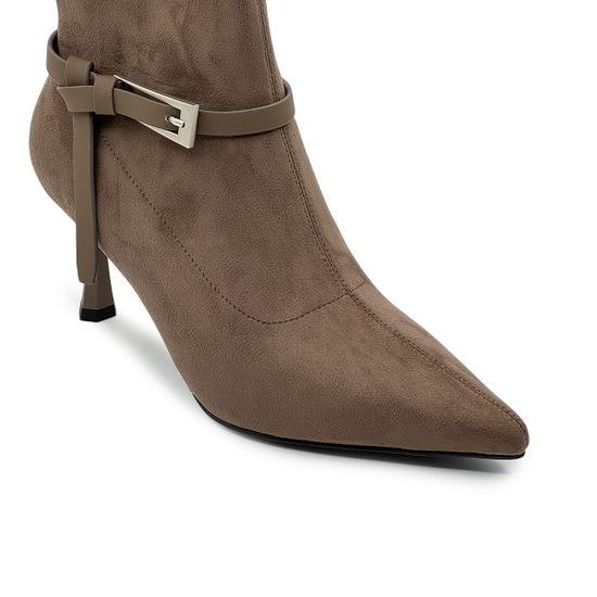 Ботильоны TUFFONI бежевые текстиль/кожа стрейч демисезонные - фото 6, 1425014TVL TUF BEIGE