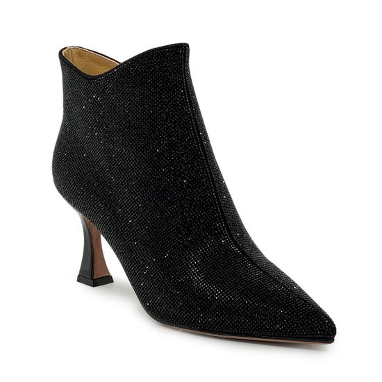 Ботильоны Tuffoni черные замшевые со стразами демисезонные - фото 2, 5625024VL TUF