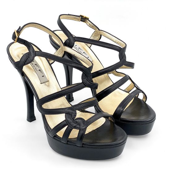 Босоножки Tiffi черные кожаные - фото 7, N492/100T TI