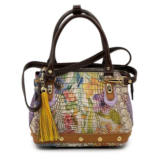 Сумка Marino Orlandi мультиколор кожаная тиснение &quot;крокодил&quot; - фото 1, 