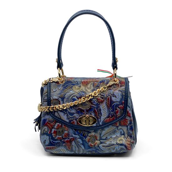 Сумка Marino Orlandi синяя кожаная - фото 1, 