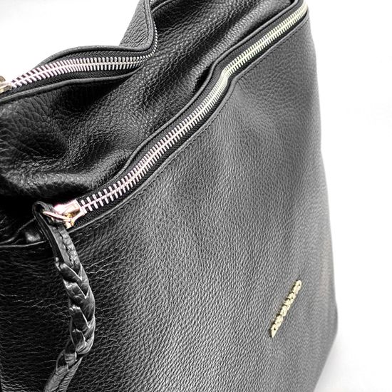 Сумка Di Gregorio черная кожаная - фото 4, 8799 DG NERO