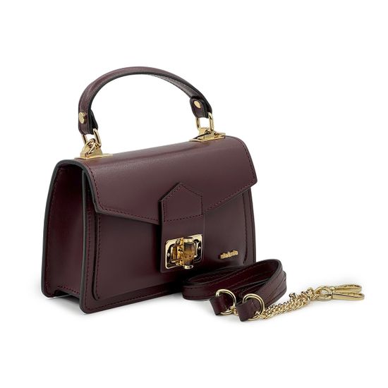 Сумка NILA&NILA бордовая кожаная - фото 2, BNN7041 NIL BORDO