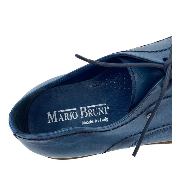 Туфли Mario Bruni демисезонные кожаные синие - фото 7, 64290 MB BLU
