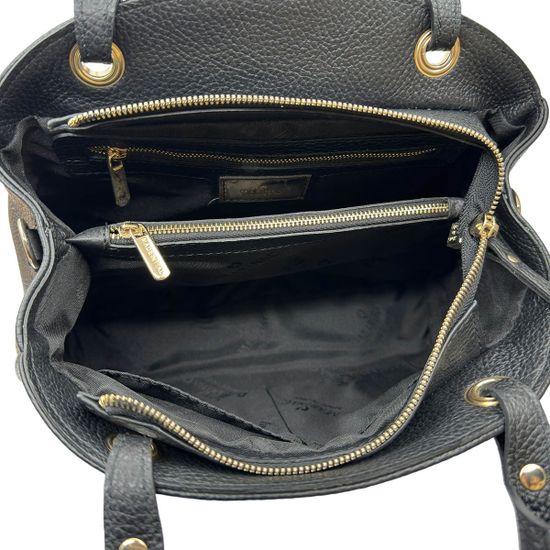 Сумка Marina Creazioni черная кожаная - фото 5, 