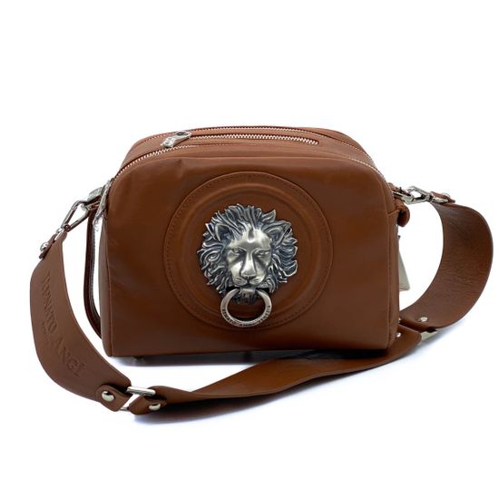 Сумка кросс-боди Renato Angi коричневая кожаная - фото 3, 