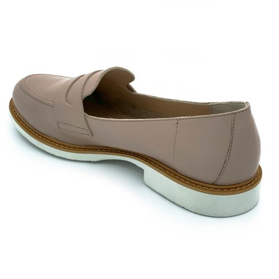 Лоферы Cover бежевые кожаные - фото 3, 