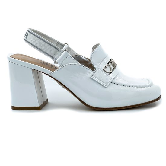 Туфли Mara белые с открытой пяткой - фото 1, 