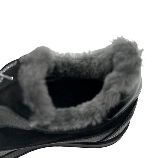 Полуботинки KELTON черные замша/кожа на меху - фото 7, 