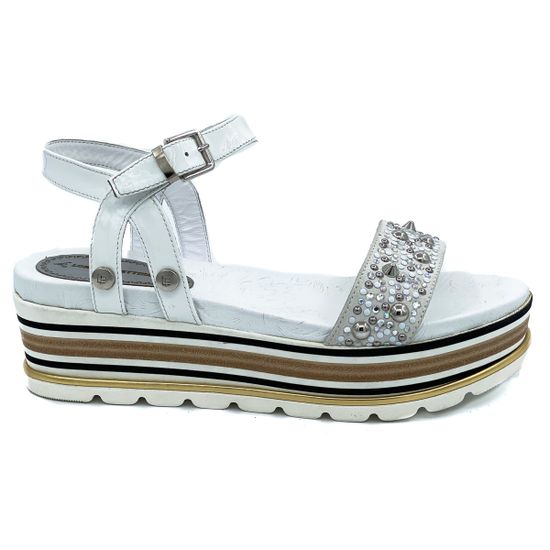 Босоножки Loretta Pettinari белые кожаные - фото 1, 