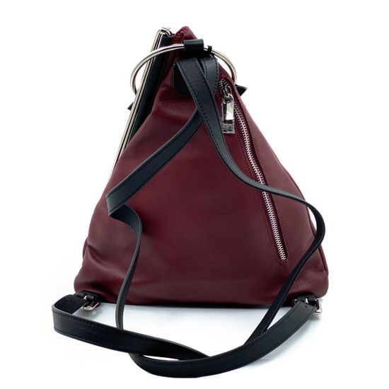 Рюкзак Renato Angi бордовый кожаный - фото 3, 