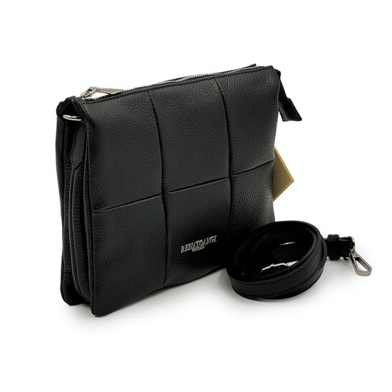 Сумка кросс-боди Renato Angi черная кожаная - фото 2,