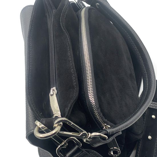 Сумка Di Gregorio черная замшевая - фото 5, 