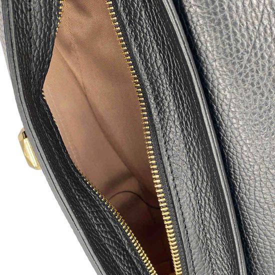 Сумка кросс-боди MOT CLE кожаная черная - фото 5, 