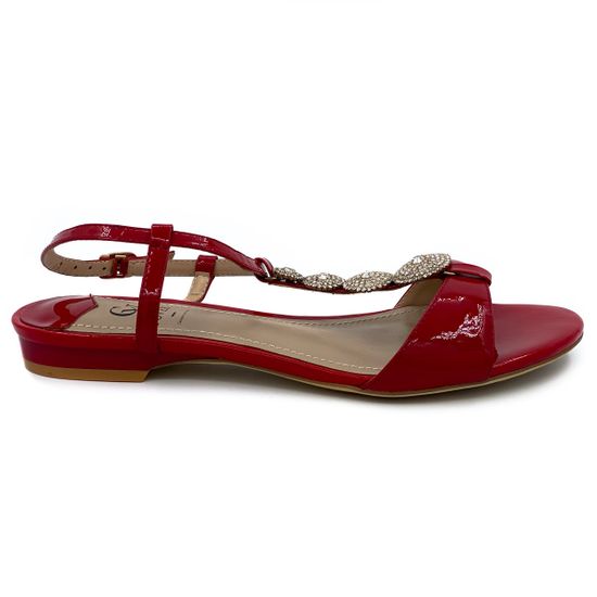 Босоножки Cover красные из лакированной кожи - фото 1, 