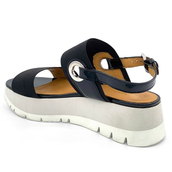 Босоножки Zamagni черные текстильные - фото 3, 