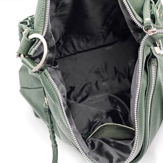 Сумка Di Gregorio зеленая кожаная - фото 6, 