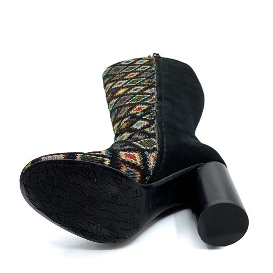 Сапоги Lucrezia Carminio черные замшевые демисезонные - фото 4, 