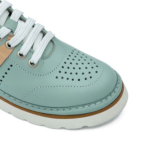 Полуботинки Lab Milano летние мятного цвета кожаные - фото 6, 510 LAB MENTOL