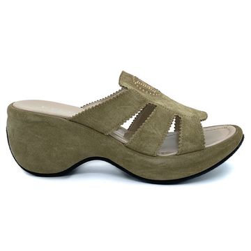 Сабо Kelton зеленые замшевые - фото 1, H0416 KEL VERDE