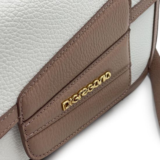 2186 DСумка Di Gregorio кожаная белая/розовая - фото 4, 2186 DG BIANCO CIPRIA