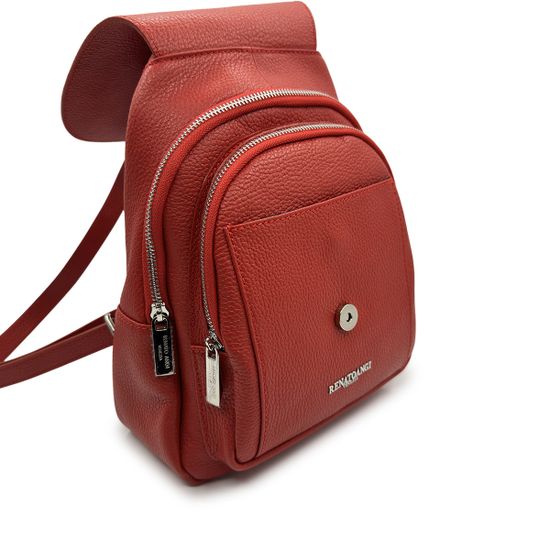 Сумка-рюкзак Renato Angi красная кожаная - фото 5, 3360401 RA ROSSO