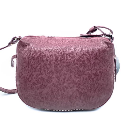 Сумка Di Gregorio бордовая кожаная кросс-боди - фото 3, 755 DG BORDEAUX