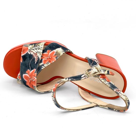 Босоножки Rosso&amp;Nero кожаные красные на платформе - фото 5, 3867 RN ROSSO