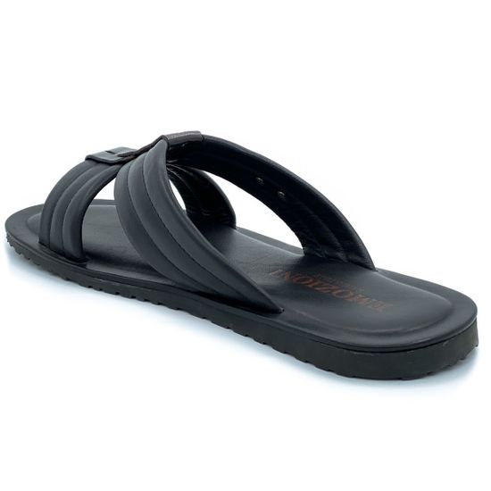 Шлепанцы Emozioni черные кожаные - фото 3, 