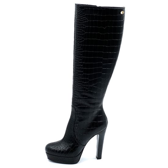 Сапоги Renzi черные кожаные демисезонные - фото 1, 514306 RZ