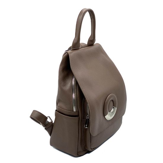 Рюкзак Di Gregorio бежевый кожаный - фото 2, 