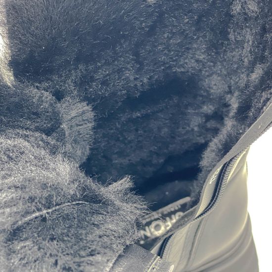 Ботинки Tuffoni черные кожаные МЕХ - фото 7, 