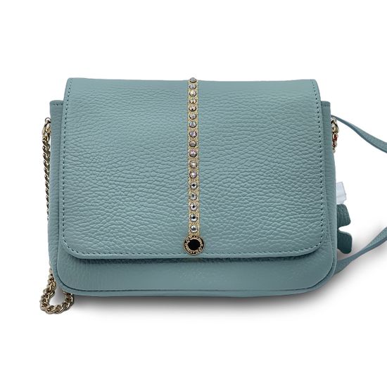 Клатч Marina Creazioni кожаный голубого цвета - фото 1, B4598 MC CELESTE