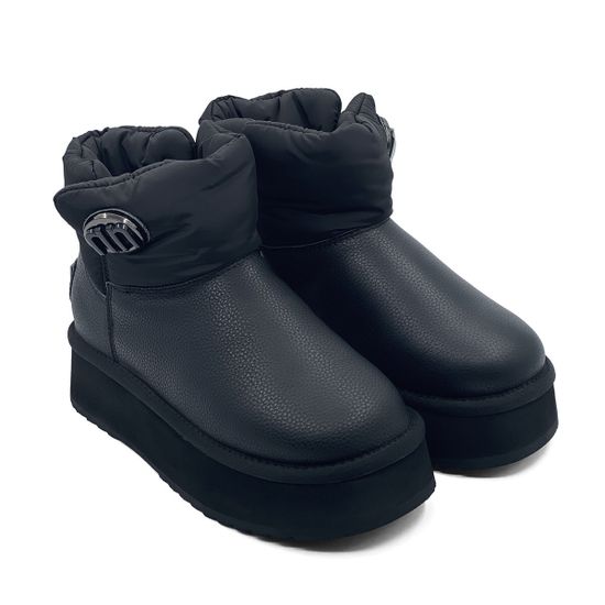 Ботинки Nila Nila черные кожаные на меху - фото 7, 24IUG346 NIL NERO