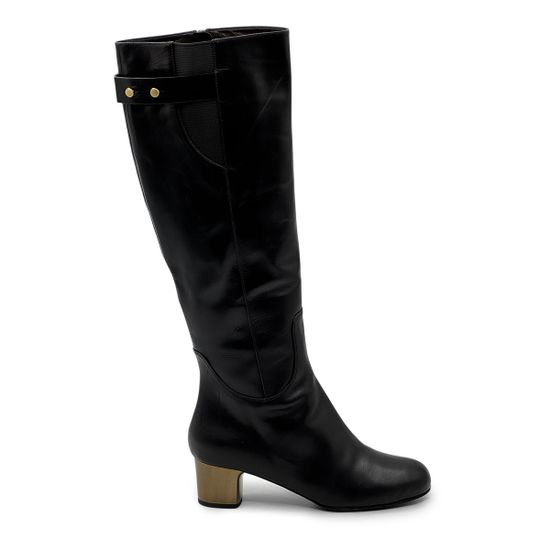 Сапоги Rejois черные кожаные на меху - фото 1, A1R7RJ058 RJ NAPPA