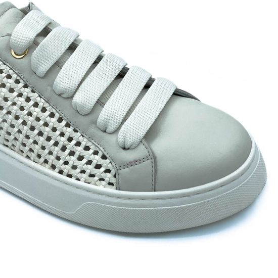 Кеды Donna Soft белые кожаные со сквозной перфорацией - фото 6, 