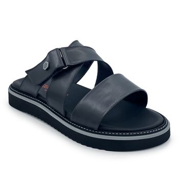 Шлепанцы Mario Bruni кожаные черные - фото 2, 1351 MB