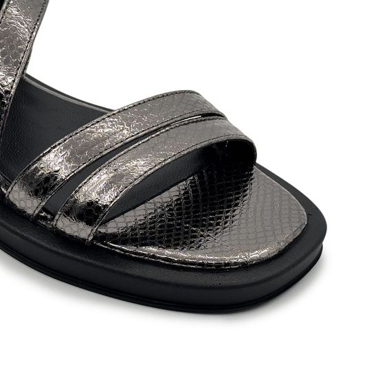 Босоножки CV COVER серебряные кожаные - фото 6, 70192 COV