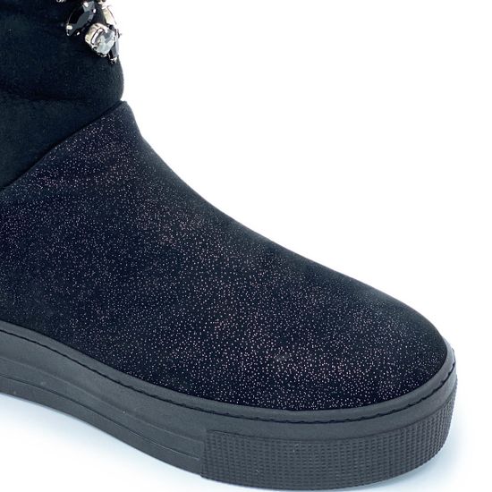 Ботинки Ilasio Renzoni черные замшевые МЕХ - фото 5, 