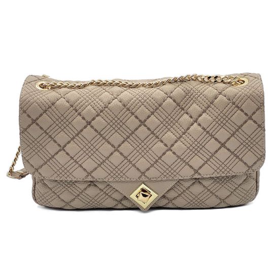 Сумка Marina Creazioni бежевая кожаная стеганая - фото 1, B6310 MC TRP265 BEIGE